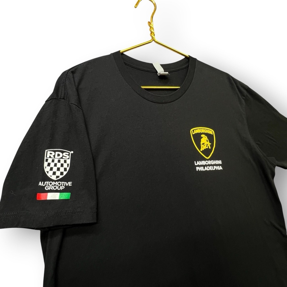 Lamborghini Philadelphia RDS Automotive Group T Shirt XL Black Dealer Logo Italy